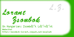 lorant zsombok business card